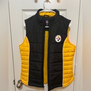 💛🖤 Pittsburgh Steelers Puffer Black and Yellow Women's Vest🖤💛